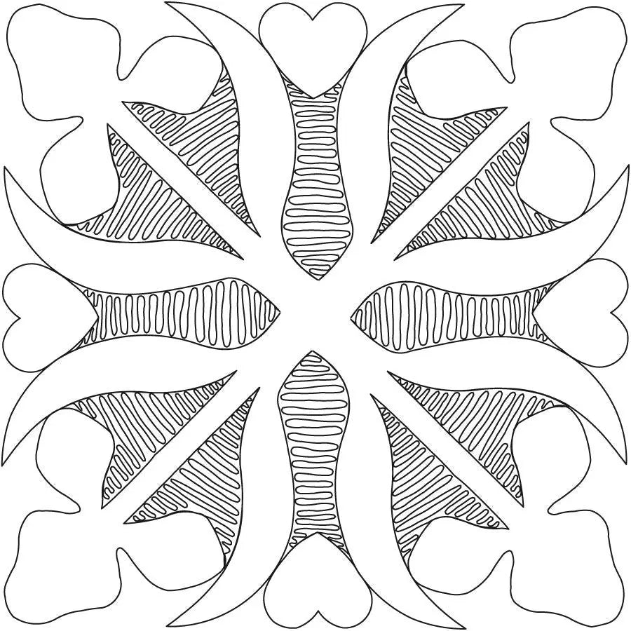 Louise Stipple Fill Block - Linda's Electric Quilters