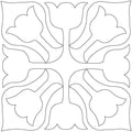 Tulips in Space Block - Linda's Electric Quilters