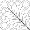 Feather Pearl Corner - Linda's Electric Quilters