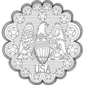 Fancy Eagle Placemat - Linda's Electric Quilters