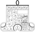 Santa Stocking Name Tag - Linda's Electric Quilters