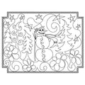 Fancy Snowman Placemat - Linda's Electric Quilters
