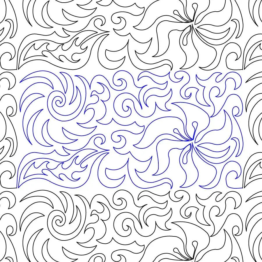 Folk Lily E2E - Linda's Electric Quilters