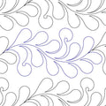 Curly Feather Border - Linda's Electric Quilters