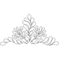 Feather Flower Border A Triangle - Linda's Electric Quilters