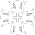 Blossom Spirits Stipple Simple Block - Linda's Electric Quilters