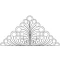 Feathered Pearls Triangle - Linda's Electric Quilters