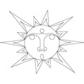 Sun Face Block - Linda's Electric Quilters
